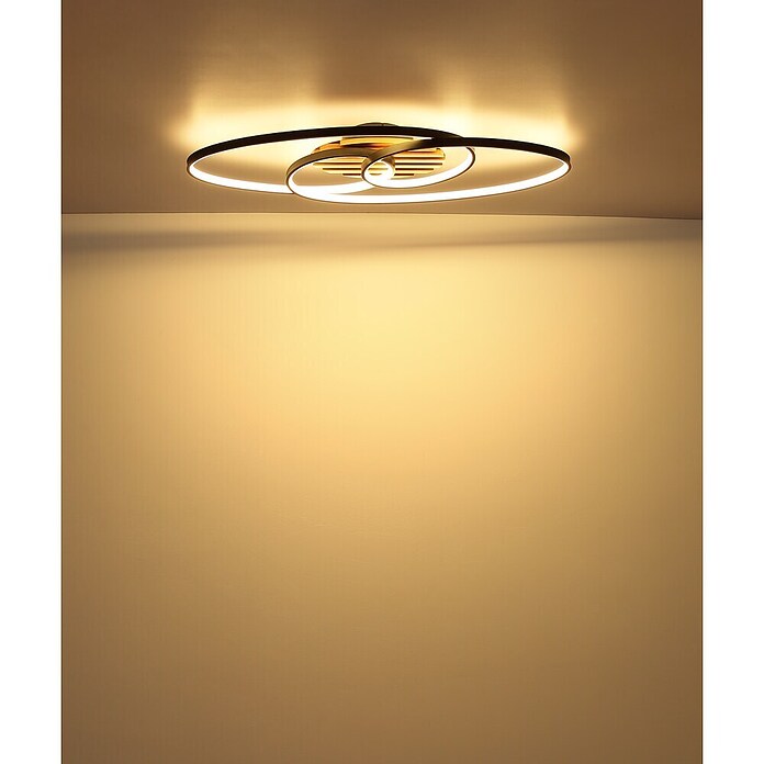 Globo LED stropna svjetiljka Tisha  (40 W, D x Š x V: 850 x 300 x 90 mm, Crna, Topla bijela) | BAUHAUS