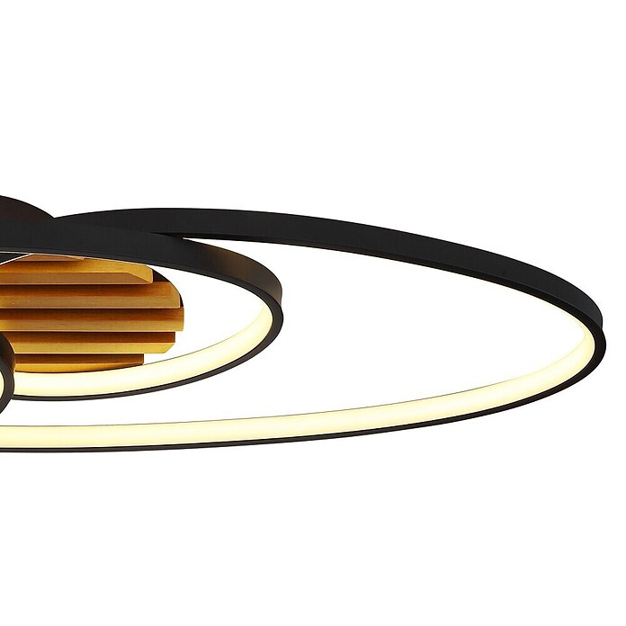 Globo LED stropna svjetiljka Tisha  (40 W, D x Š x V: 850 x 300 x 90 mm, Crna, Topla bijela) | BAUHAUS