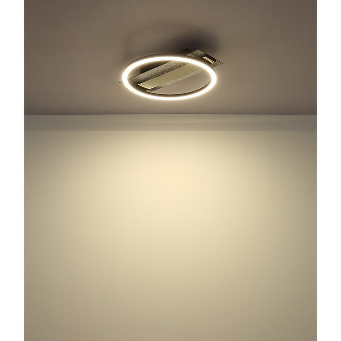 Globo LED stropna svjetiljka Norberto  (24 W, D x Š x V: 342 x 300 x 68 mm, Crna) | BAUHAUS