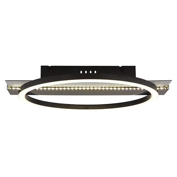 Globo LED stropna svjetiljka Norberto  (24 W, D x Š x V: 342 x 300 x 68 mm, Crna) | BAUHAUS
