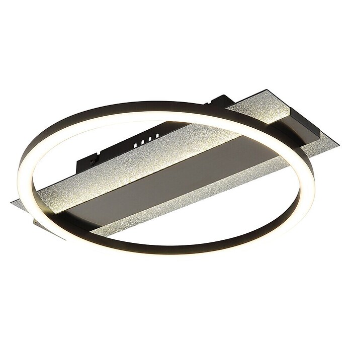 Globo LED stropna svjetiljka Norberto  (24 W, D x Š x V: 342 x 300 x 68 mm, Crna) | BAUHAUS