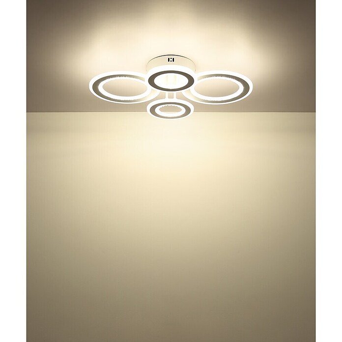 Globo LED stropna svjetiljka Anthony  (54 W, D x Š x V: 590 x 420 x 120 mm, Bijela) | BAUHAUS