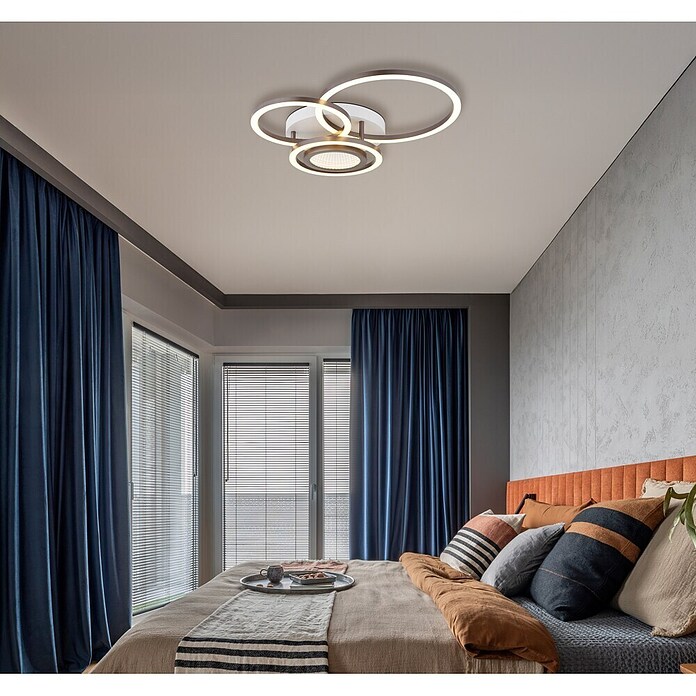 Globo LED stropna svjetiljka Randell  (40 W, D x Š x V: 490 x 390 x 100 mm, Smeđa) | BAUHAUS