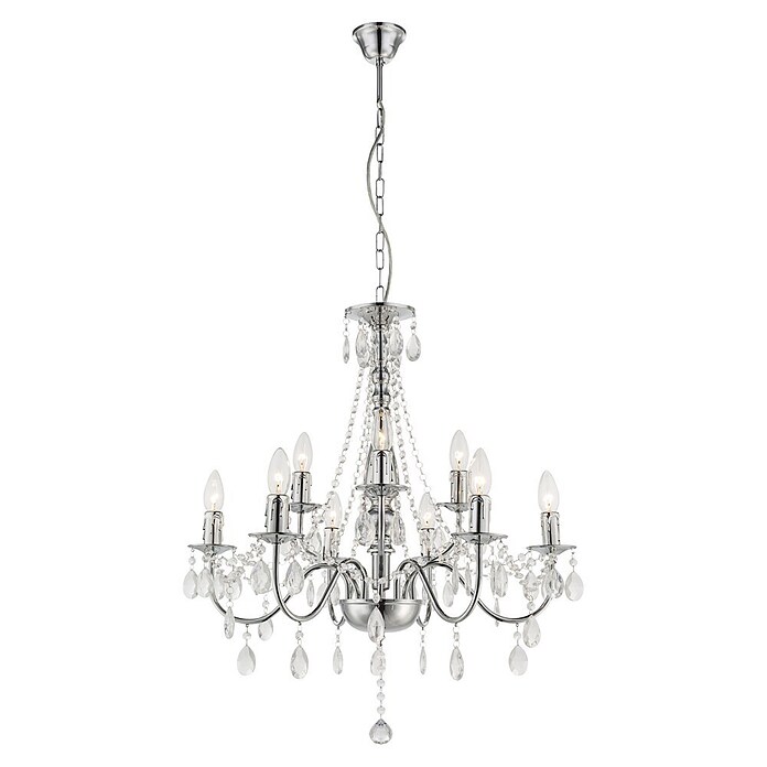 Globo Lámpara de araña William (40 W, Plata, E14) | BAUHAUS