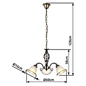 Globo Visilica Odin  (60 W, 120 cm, Broj žarulja: 3 Kom.) | BAUHAUS