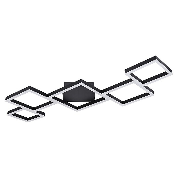 Globo LED-Deckenleuchte Kurio (58 W, L x B x H: 120 cm x 60 m x 6 m, Schwarz, Schwarz / Weiß, Kaltweiß) | BAUHAUS