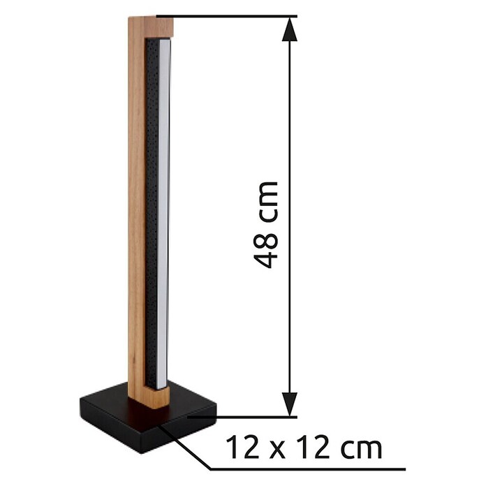 Globo Stolna LED svjetiljka Starla  (8 W, D x Š x V: 120 x 120 x 480 mm, Smeđa) | BAUHAUS
