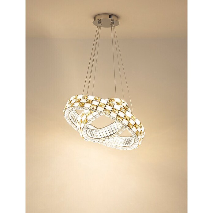 Globo LED viseća svjetiljka Lidia  (55 W, Ø x V: 61 x 120 cm, Zlatna) | BAUHAUS