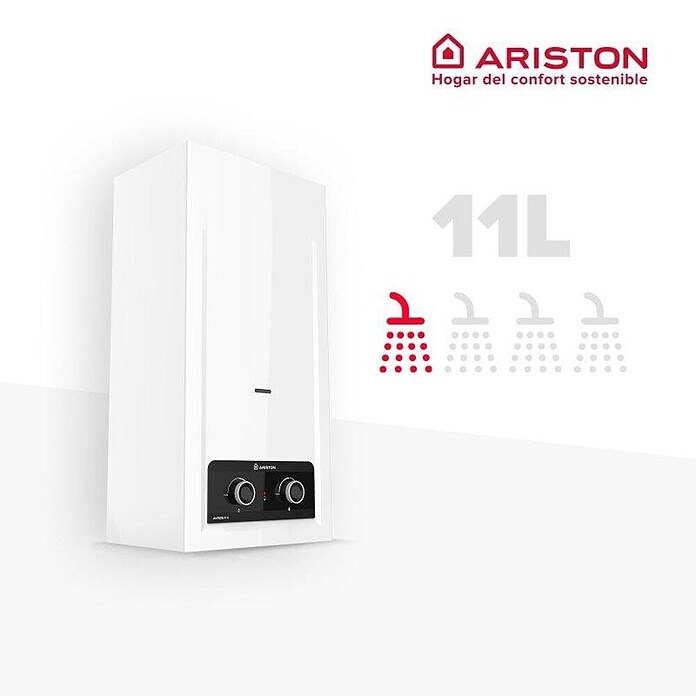Ariston Calentador atmosférico Akros RX (19,2 kW, Caudal de agua: 11 l/min, Gas butano) | BAUHAUS