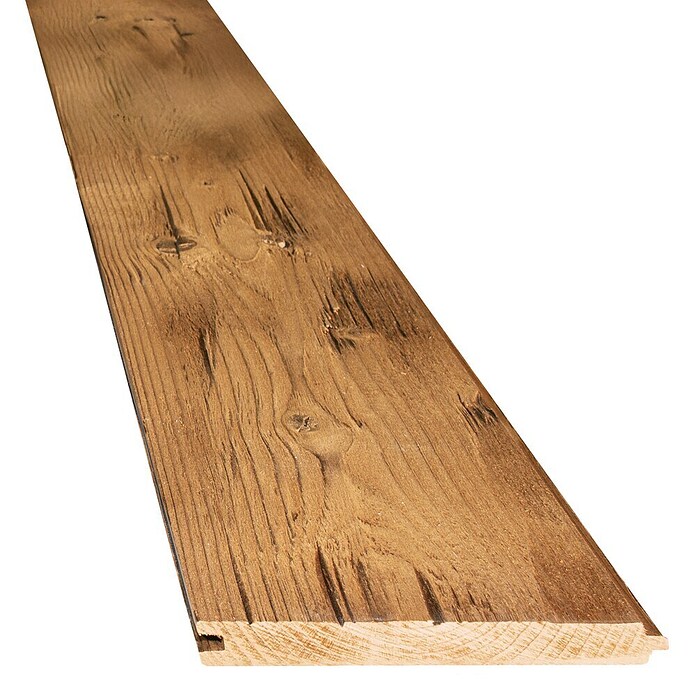 Wandverkleidung Blockwand Thermofichte (L x B: 253 x 19,6 cm, Braun) | BAUHAUS