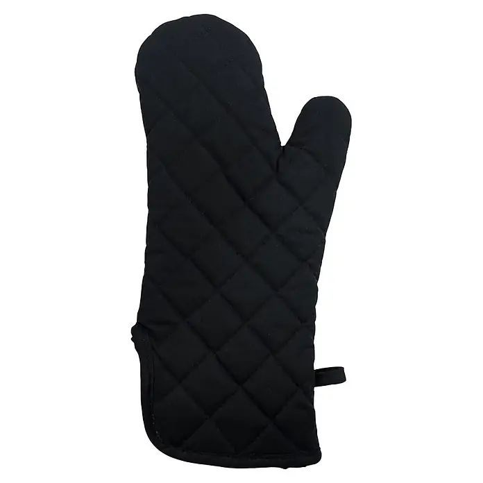 Cozze Grillhandschuh - Schwarz - Schwarzer, gesteppter Ofenhandschuh für die Küche.