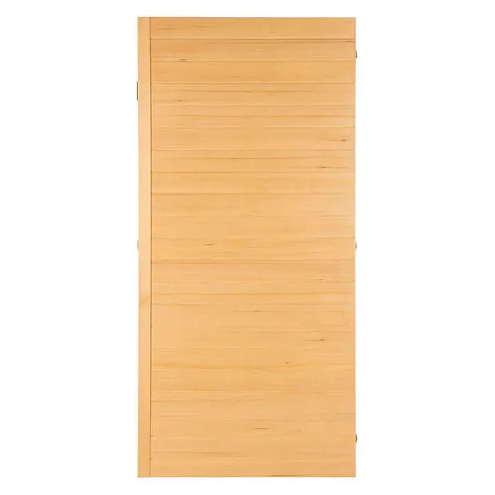 Home Deluxe Infrarotkabine REDSUN DELUXE S -  - Helles Holzlamellenpaneel mit vertikalen Seitenleisten.