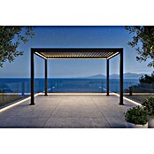 Sunfun Milos Pergola Elektrisch (B x T: 390 x 298 cm, Night-grey, Material Gestell: Aluminium, LED-Beleuchtung) | BAUHAUS