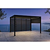 Sunfun Milos Pergola Elektrisch (B x T: 390 x 298 cm, Night-grey, Material Gestell: Aluminium, LED-Beleuchtung) | BAUHAUS