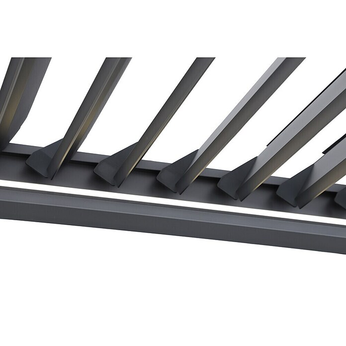 Sunfun Milos Pergola Elektrisch (B x T: 390 x 298 cm, Night-grey, Material Gestell: Aluminium, LED-Beleuchtung) | BAUHAUS