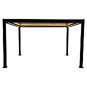 Sunfun Milos Pergola Elektrisch (B x T: 390 x 298 cm, Night-grey, Material Gestell: Aluminium, LED-Beleuchtung) | BAUHAUS