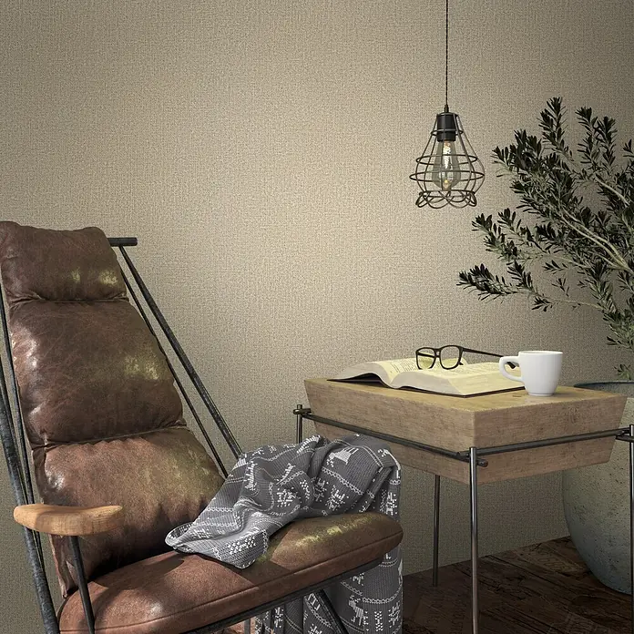 Vliestapete - Beige, Sonstiges, 10,05 x 0,53 m - Hellbeige strukturierte Tapete, ideal für eine gemütliche, einladende Atmosphäre.