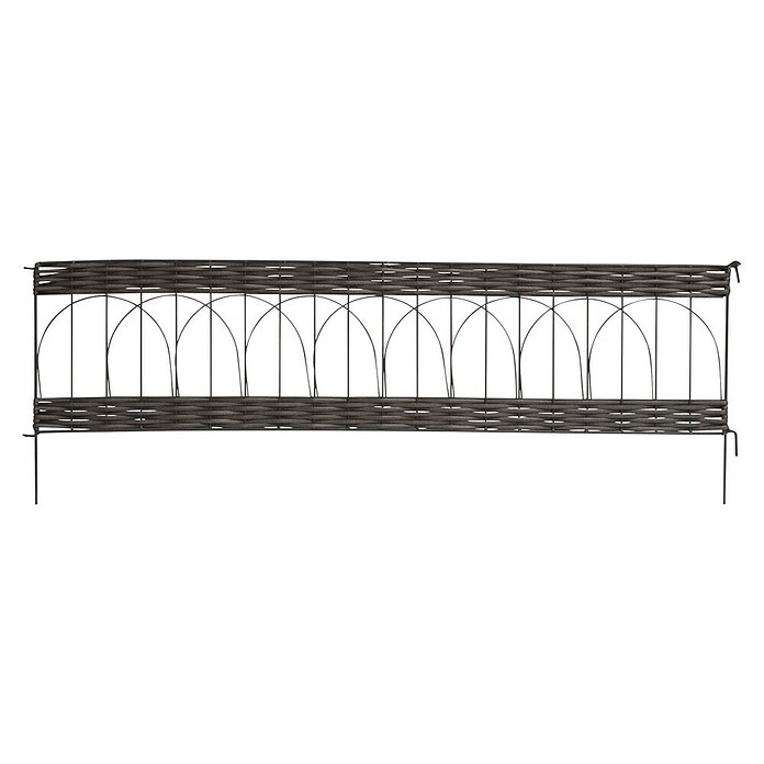 Windhager Beeteinfassung Typ 14 PVC Rattan (L x H: 100 x 35 cm, Anthrazit)