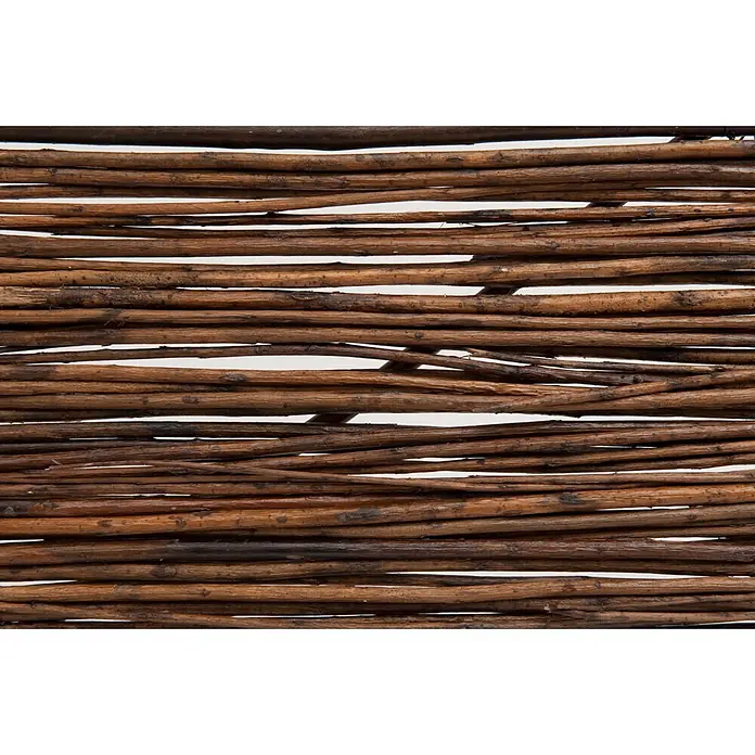 Windhager Beeteinfassung Typ 1 - Weide, 100 x 35 cm - Geflochtener Sichtschutz aus naturbraunen Ästen.