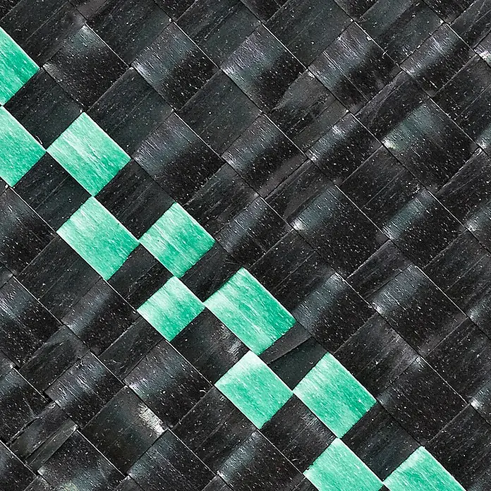 Windhager Unkrautabwehrgewebe Unterboden-Gewebe - Vlies, 25 x 2 m - Schwarz-grün diagonales Webmuster, erzeugt eine texturierte Oberfläche.