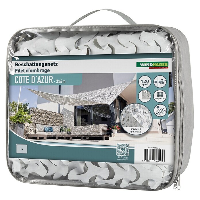 Windhager Sončno jadro  (Do x Š: 3 x 4 m, Poliester) | 6450 - Sonnensegel | ICFA - Sonnenschutz | ICF - Sonnenschutz | IC - Freizeit im Garten | I - Stadtgarten | BAUHAUS