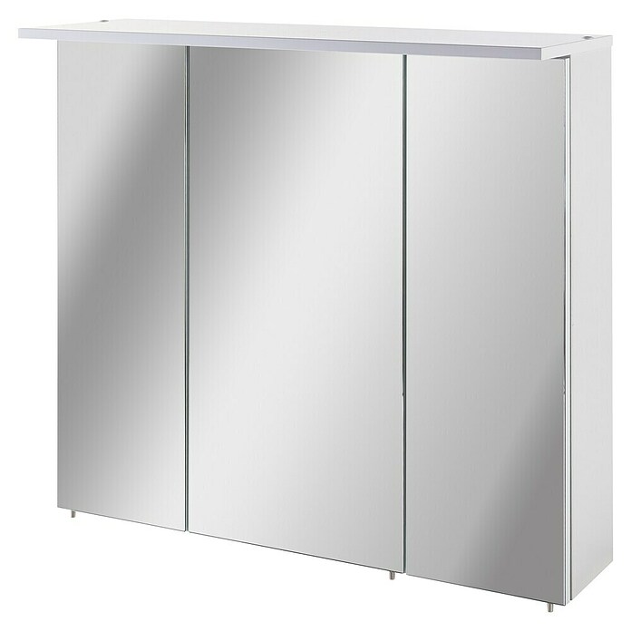 Schildmeyer Sunny LED-Spiegelschrank (B x H: 70 x 72,3 cm, Mit Beleuchtung, Spanplatte, Weiß)