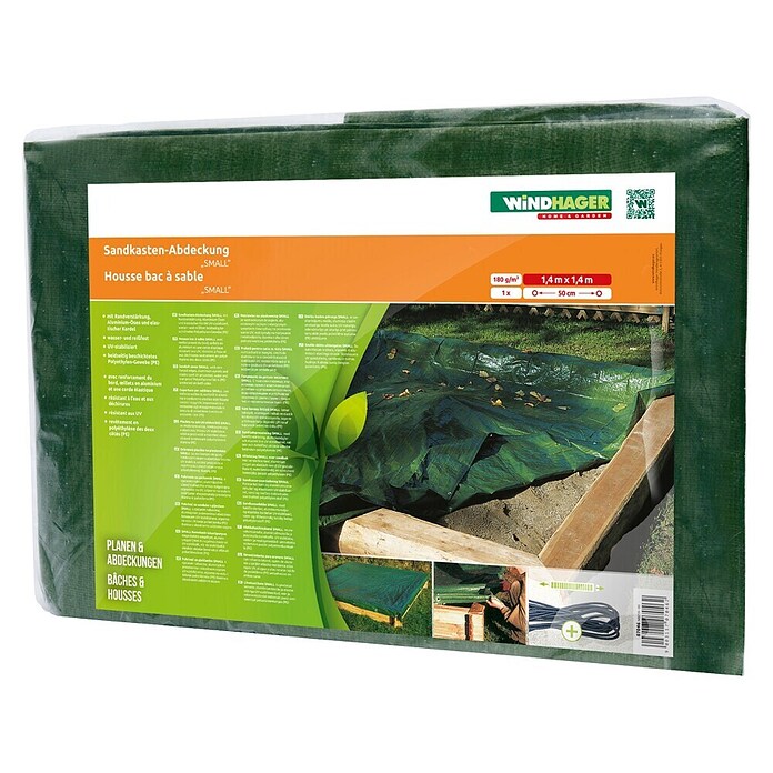 Windhager Sandkasten-Schutzhülle (L x B: 1,4 x 1,4 m, Grün)