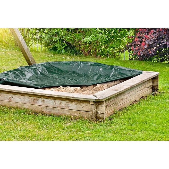 Windhager Sandkasten-Schutzhülle (L x B: 1,4 x 1,4 m, Grün)