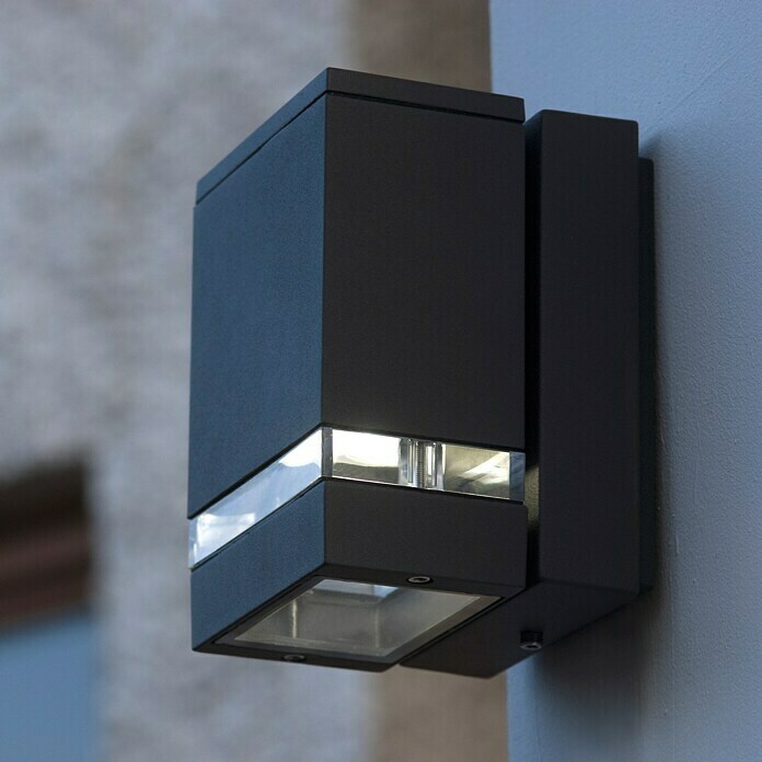 Lutec Aplique exterior LED Focus (1 luz, 3 x 1,27 W, Blanco neutro, IP44)