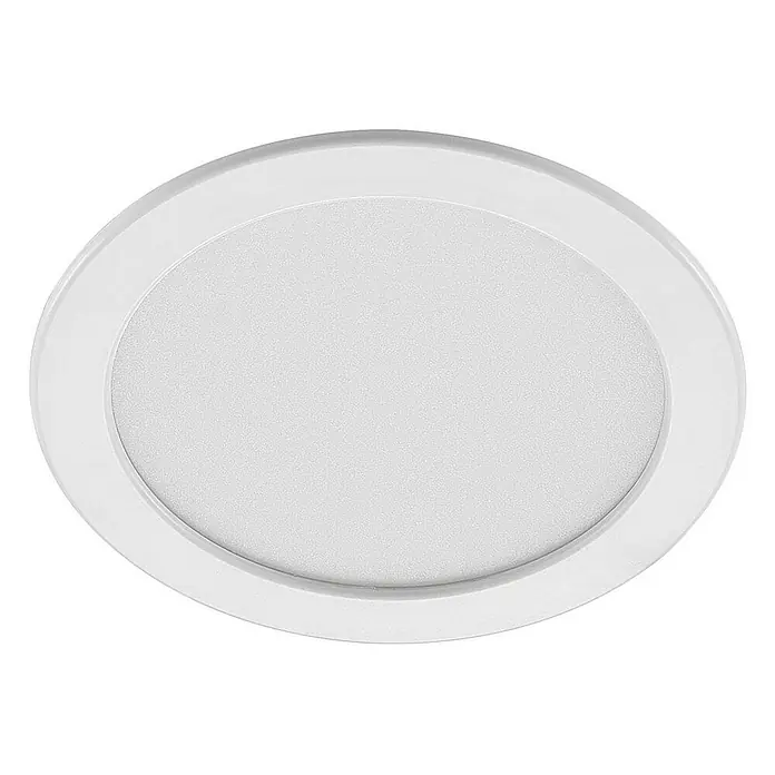 Prios Deckenstrahler Cadance - L x B x H: 22 x 22 x 3,2 cm, weiß / opal, weiß / opal - Weißes, rundes LED-Panel mit mattierter Abdeckung.