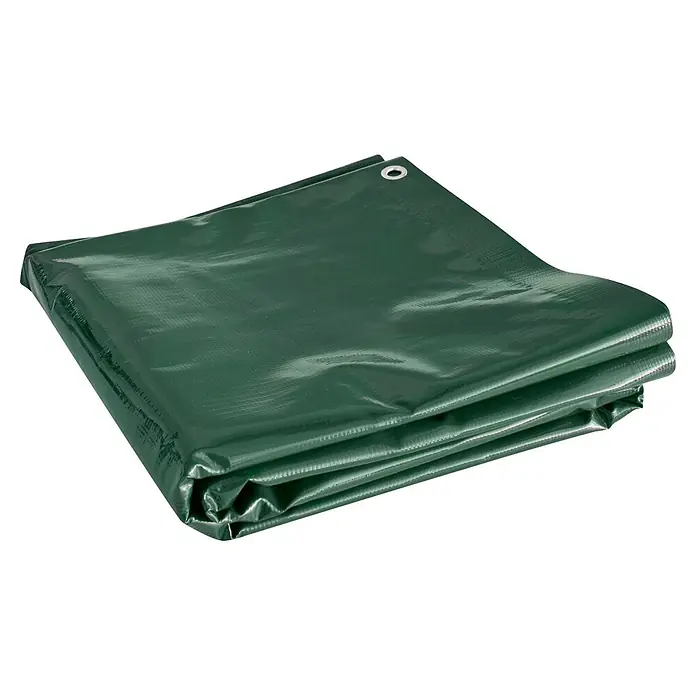 Windhager Ganzjahresabdeckplane Premium - L x B: 300 x 150 cm, Material: Kunststoff - Gefaltete grüne Plane mit Metallöse.