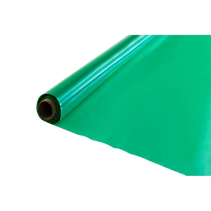 Windhager Abdeckfolie Outdoor - L x B: 10 x 2 m - Rolle glänzender grüner Kunststofffolie auf Kartonkern, leicht abgerollt.