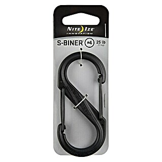 Nite Ize Doppelkarabiner (89 x 38 mm, Kunststoff, Schwarz, Zugfestigkeit: 33 kg)