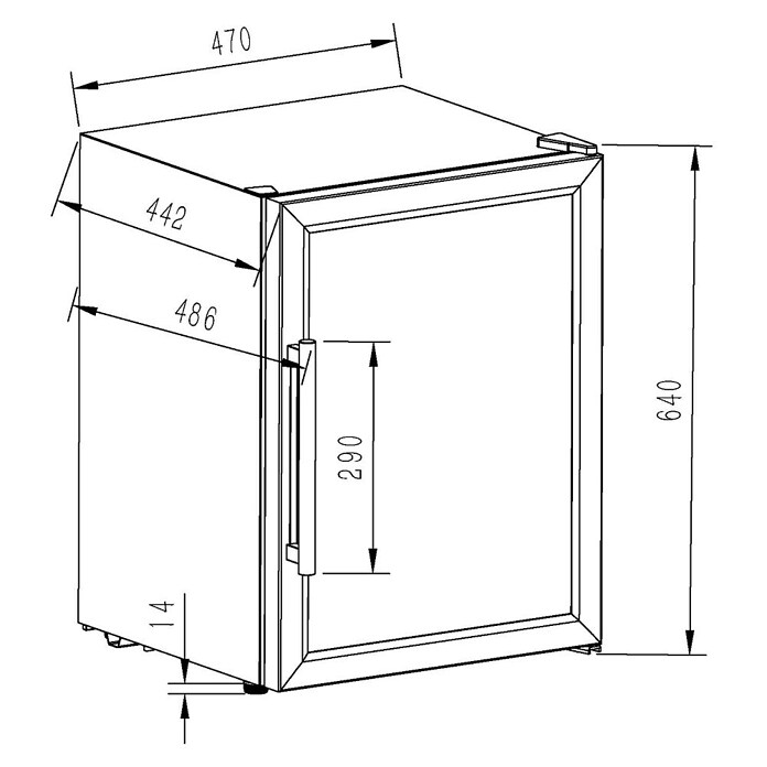 Cozze Kühlschrank (B x T x H: 47 x 49 x 63,8 cm) | BAUHAUS