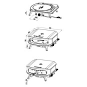 Cozze Pizzaofen mit drehbarem Pizzastein (Durchmesser Grillfläche: 42,5 cm, 6 kW, Weiß/Schwarz, Stahl) | BAUHAUS