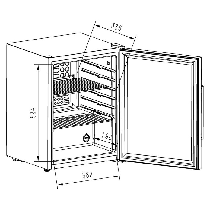 Cozze Kühlschrank (B x T x H: 47 x 49 x 63,8 cm) | BAUHAUS