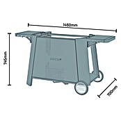 Cozze Rollwagen (B x T x H: 146 x 70 x 74,5 cm, Stahl, Schwarz, Passend für: Cozze Plancha Grill 800) | BAUHAUS