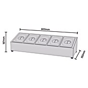 Cozze Toppingstation (Edelstahl, B x T x H: 60 x 20 x 15 cm) | BAUHAUS