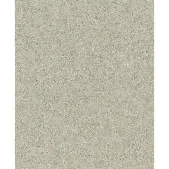 Marburg Kumano Vliestapete Struktur I - Grün-Braun, Sonstiges, 10,05 x 0,53 m - Heller grauer Tapeten mit Putzstruktur.