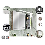 Fackelmann Luxor Spiegelschrank (B x H: 800 x 680 mm, Steinesche Holzoptik) | BAUHAUS
