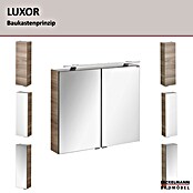 Fackelmann Luxor Spiegelschrank (B x H: 800 x 680 mm, Steinesche Holzoptik) | BAUHAUS