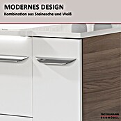 Fackelmann Luxor Unterschrank (B x T x H: 200 x 450 x 603 mm, Steinesche Holzoptik / Weiß, Anschlag: Rechts) | BAUHAUS