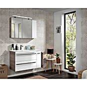 Fackelmann Luxor Spiegelschrank (B x H: 800 x 680 mm, Steinesche Holzoptik) | BAUHAUS