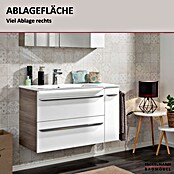 Fackelmann Luxor Waschtisch (Ablage rechts, 1 000 x 485 mm, Hahnloch: Mitte, Mit Überlauf) | BAUHAUS