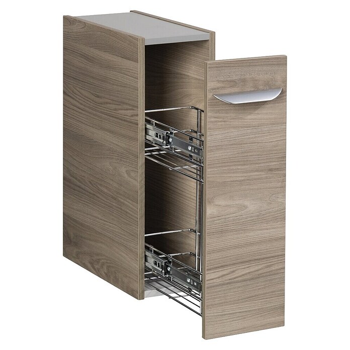Fackelmann Luxor Bad-Beistellschrank Apothekerauszug (B x T x H: 200 x 450 x 603 mm, Steinesche Holzoptik) | BAUHAUS