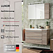 Fackelmann Luxor Bad-Beistellschrank Apothekerauszug (B x T x H: 200 x 450 x 603 mm, Steinesche Holzoptik) | BAUHAUS