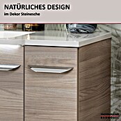 Fackelmann Luxor Bad-Beistellschrank Apothekerauszug (B x T x H: 200 x 450 x 603 mm, Steinesche Holzoptik) | BAUHAUS