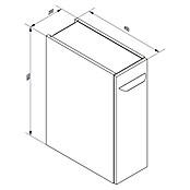 Fackelmann Luxor Unterschrank (B x T x H: 200 x 450 x 603 mm, Steinesche Holzoptik, Anschlag: Links) | BAUHAUS