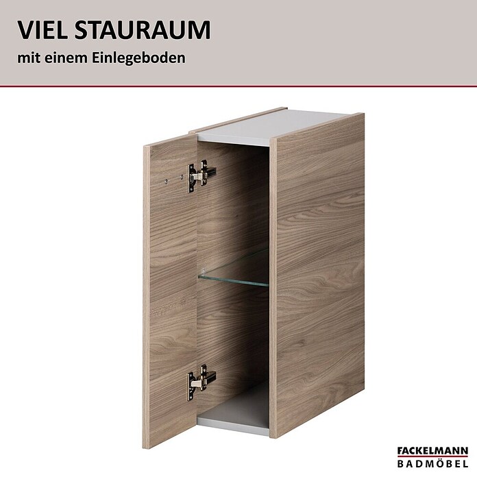 Fackelmann Luxor Unterschrank (B x T x H: 200 x 450 x 603 mm, Steinesche Holzoptik, Anschlag: Links) | BAUHAUS