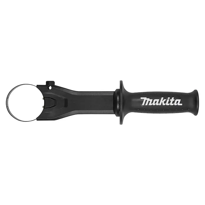Makita XGT 40V max. Akku-Bohrschrauber DF003G - 40 V, Ohne Akku, 150 Nm - Schwarzer Makita Zusatzhandgriff für Elektrowerkzeuge, mit gummiertem Griff und Metall-Klemmband.